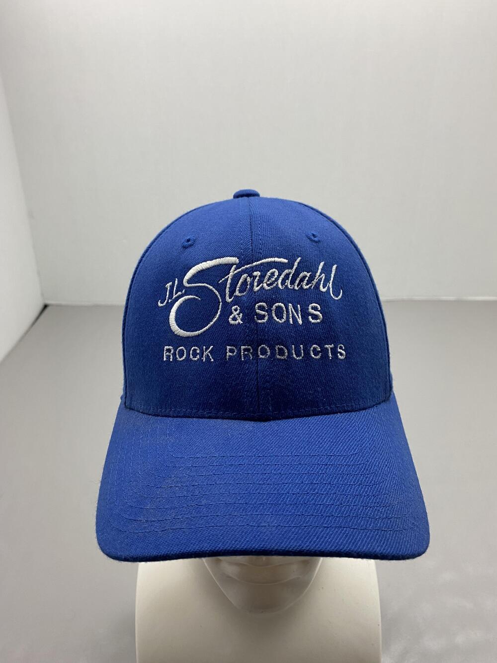 Richardson Hat Cap Mens M Blue Twill Pro 585 Embroidered Storedahl & Sons